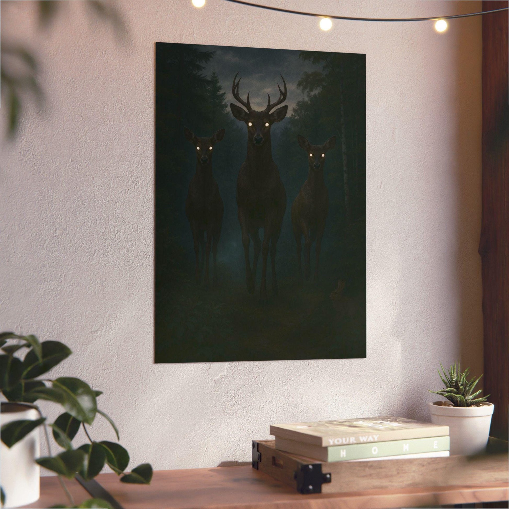 Mystical Deer Wall Art, Aluminum Composite Panels, Home Decor, Wildlife Art, Nature Lover Gift, Forest Wall Decor, Unique Artwork