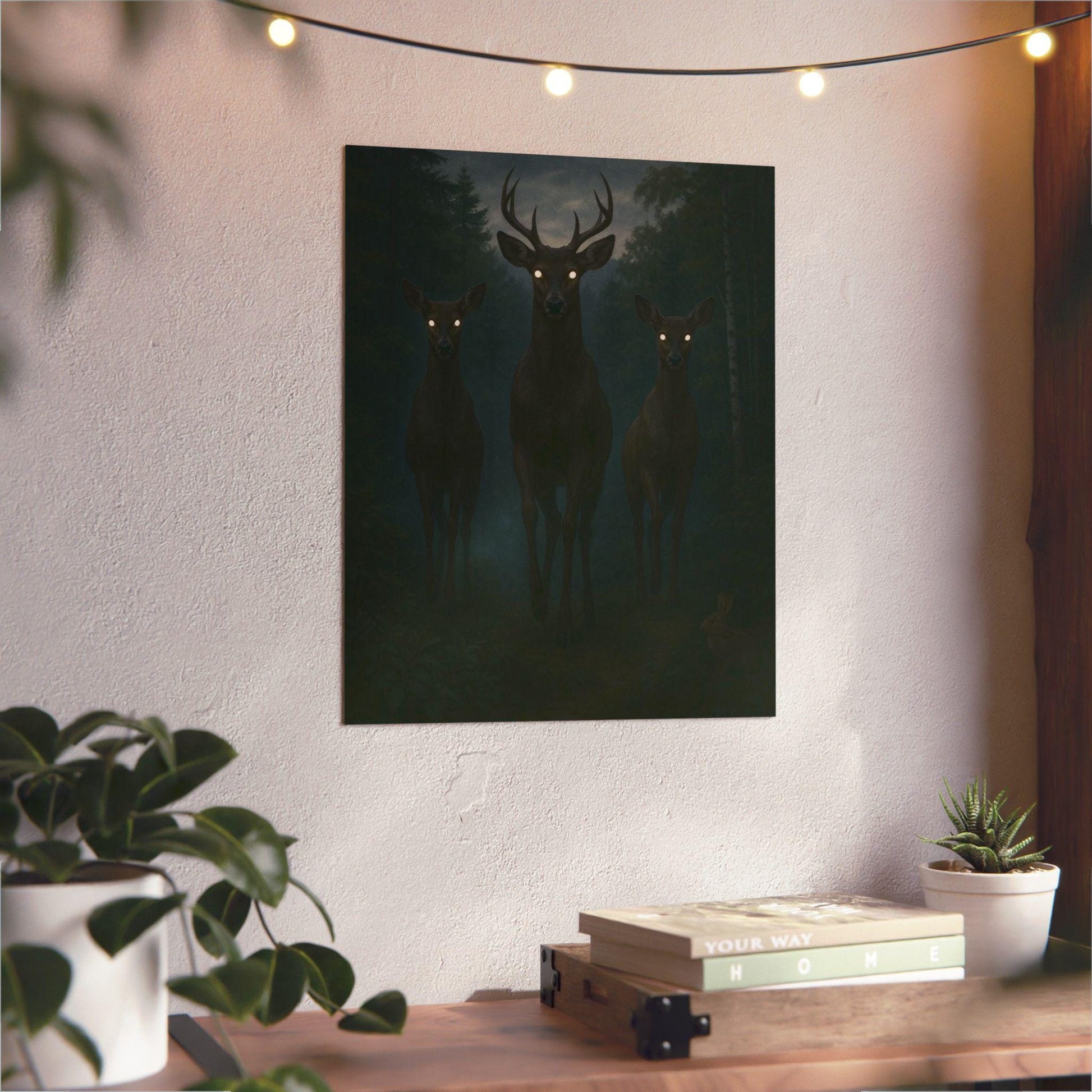Mystical Deer Wall Art, Aluminum Composite Panels, Home Decor, Wildlife Art, Nature Lover Gift, Forest Wall Decor, Unique Artwork