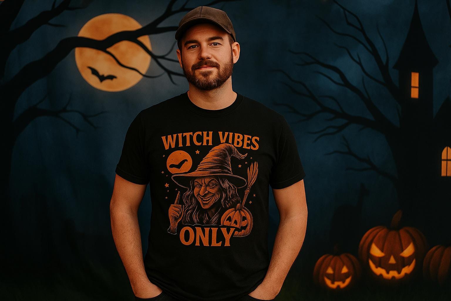 Witch Vibes Only Tee, Unisex Halloween Shirt, Spooky Graphic Tee, Witch Lover Apparel, Fall Festivity T-Shirt, Perfect for Halloween Parties