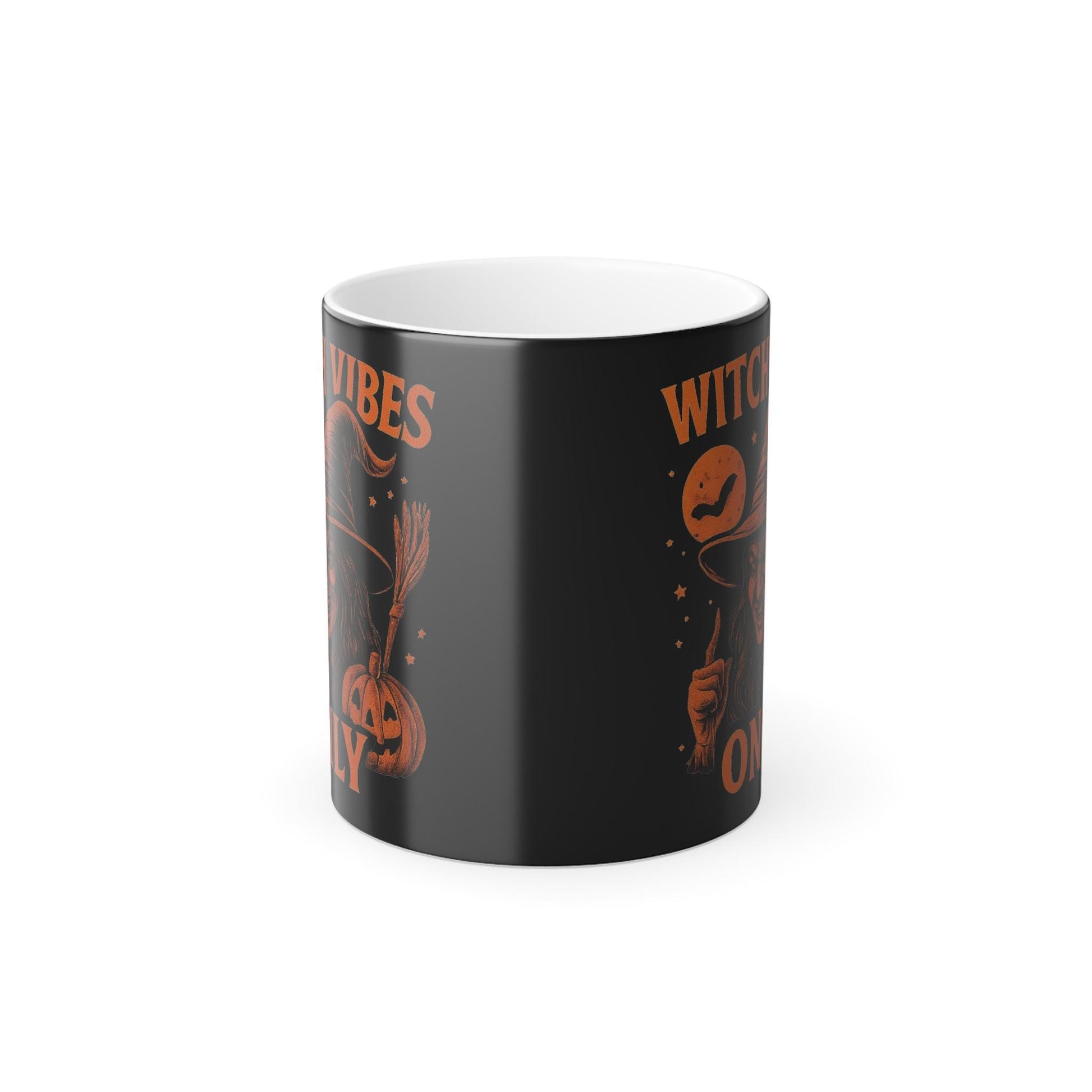 Witchy Vibes Color Morphing Mug, Halloween Gift, Cozy Coffee Cup, Spooky Decor, Unique Beverage Mug, Ceramic Witch Mug