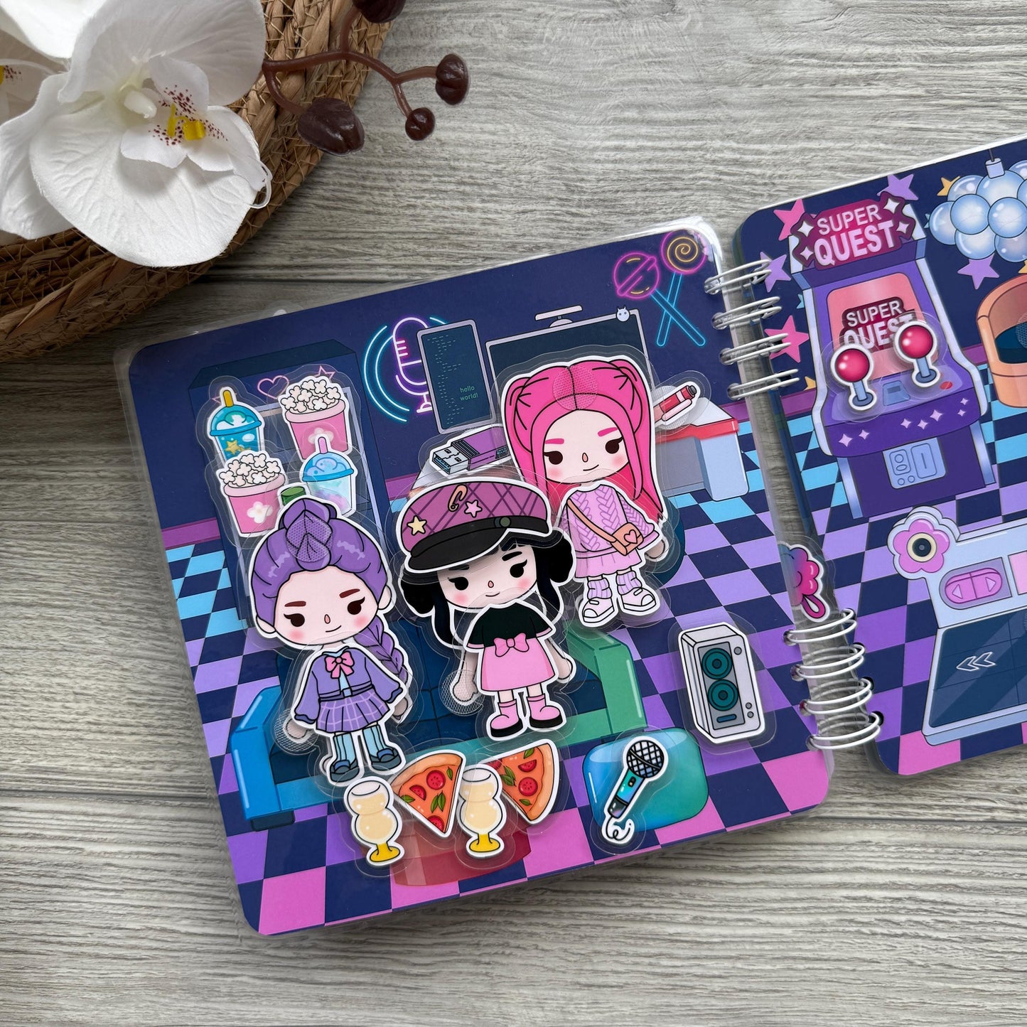 Kpop Demon Hunters Busy Book | Kpop Demon Hunter Quiet Book | Demon Hunter Kpop Toy | Demon Hunters Toddler Busy Book | Kpop Kids Activity