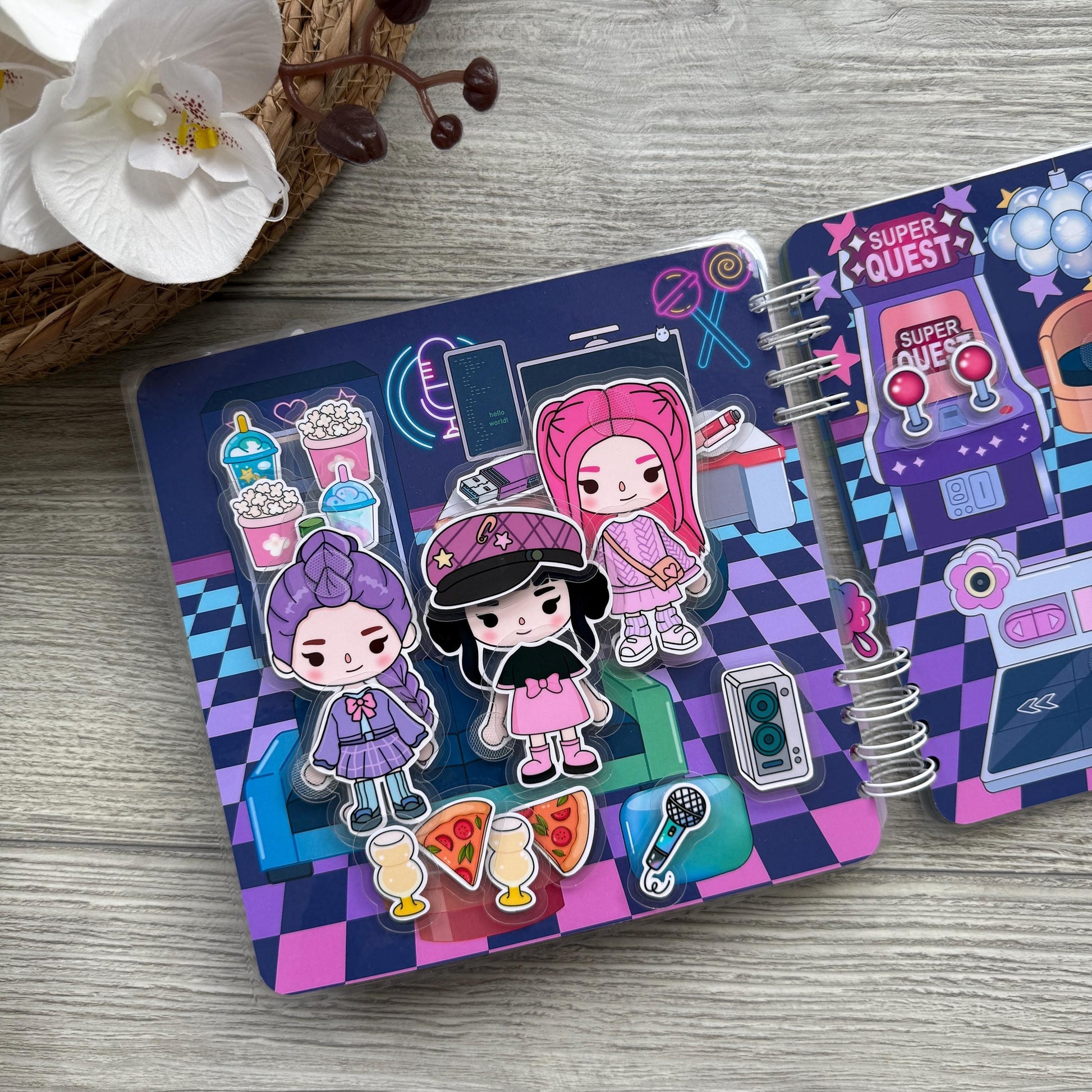 Kpop Demon Hunters Busy Book | Kpop Demon Hunter Quiet Book | Demon Hunter Kpop Toy | Demon Hunters Toddler Busy Book | Kpop Kids Activity