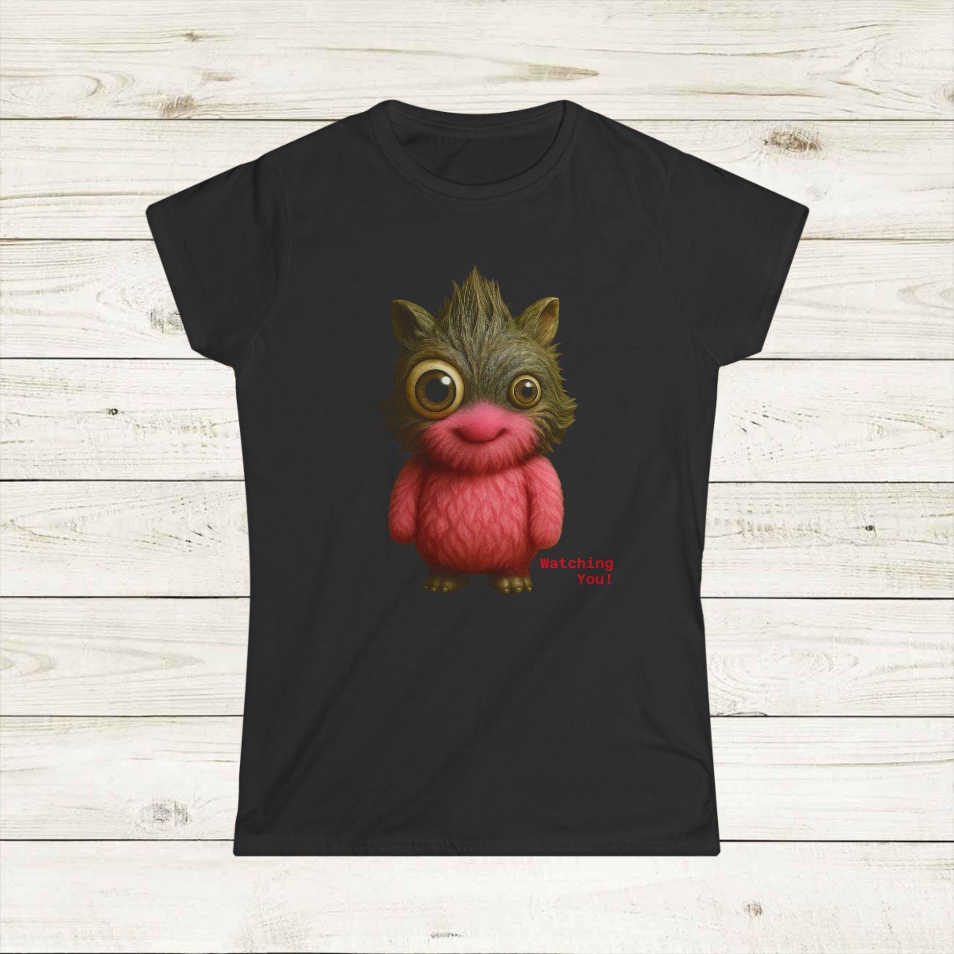 Cute Monster Women's Softstyle Tee - Quirky Graphic Tee, Gift for Her, Casual Wear, Fun Style, Birthday Gift