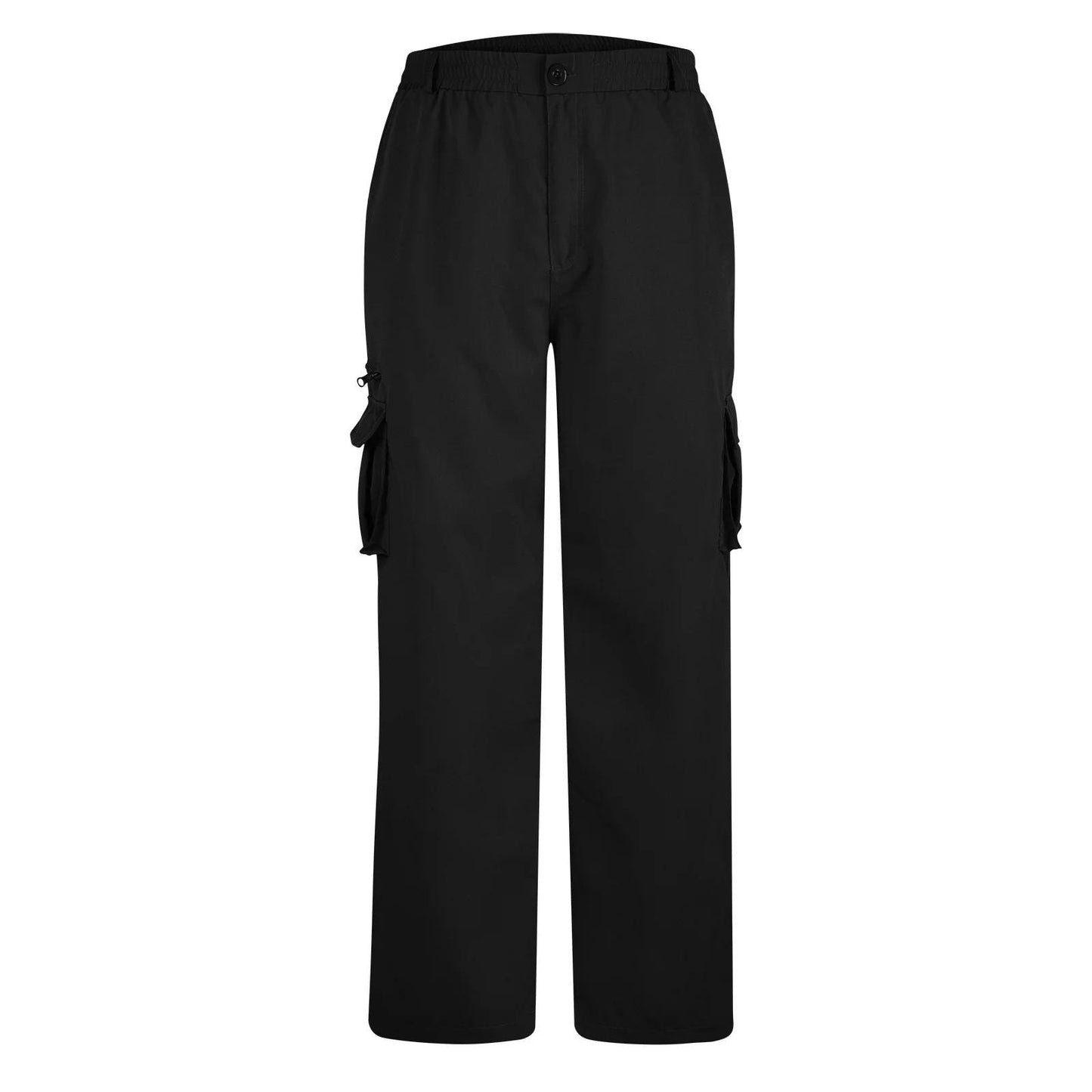 ZKCCNUK Cargo Pants for Men Solid Casual Multiple Pockets Outdoor Straight Type Fitness Pants Cargo Pants Trousers Black XL on Clearance