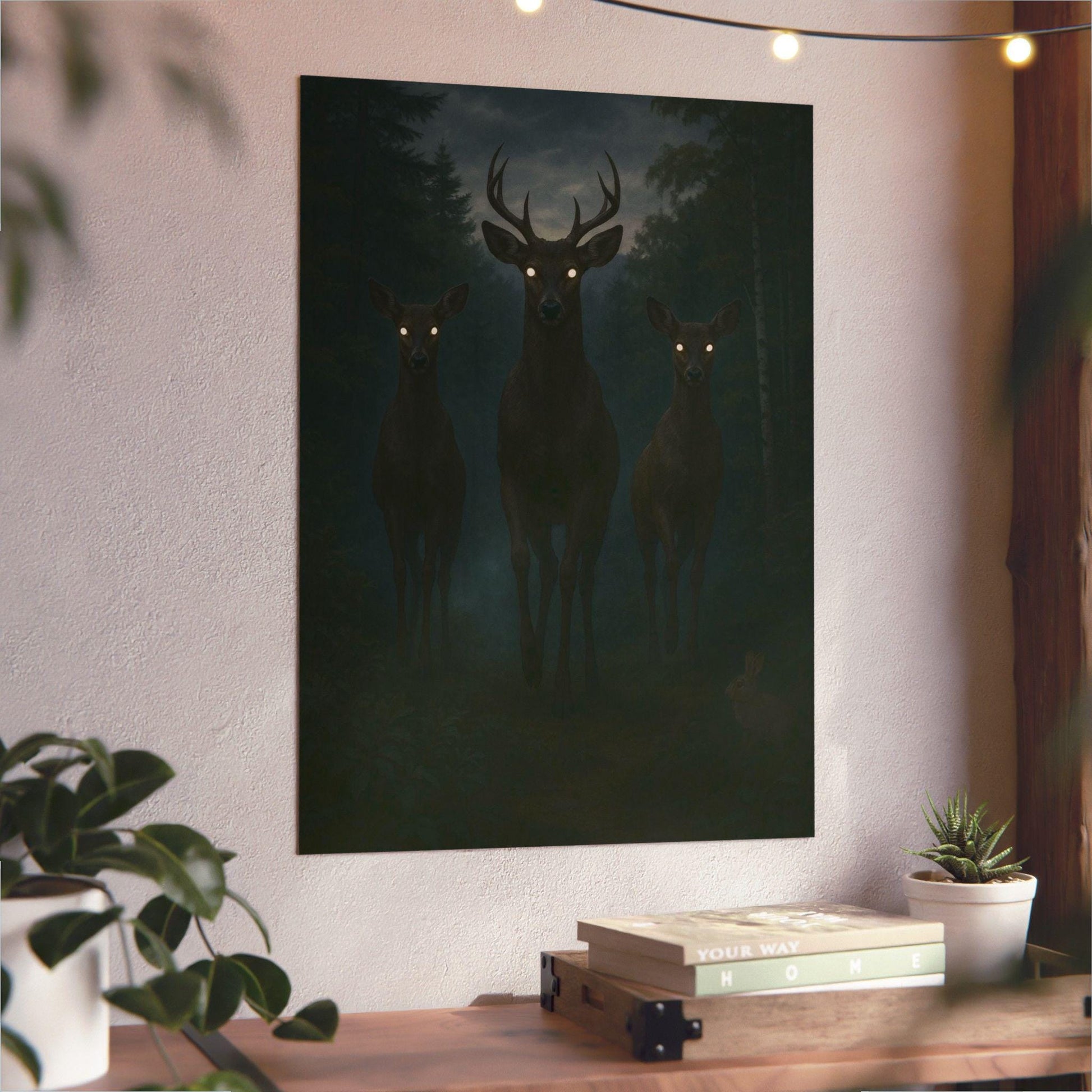 Mystical Deer Wall Art, Aluminum Composite Panels, Home Decor, Wildlife Art, Nature Lover Gift, Forest Wall Decor, Unique Artwork