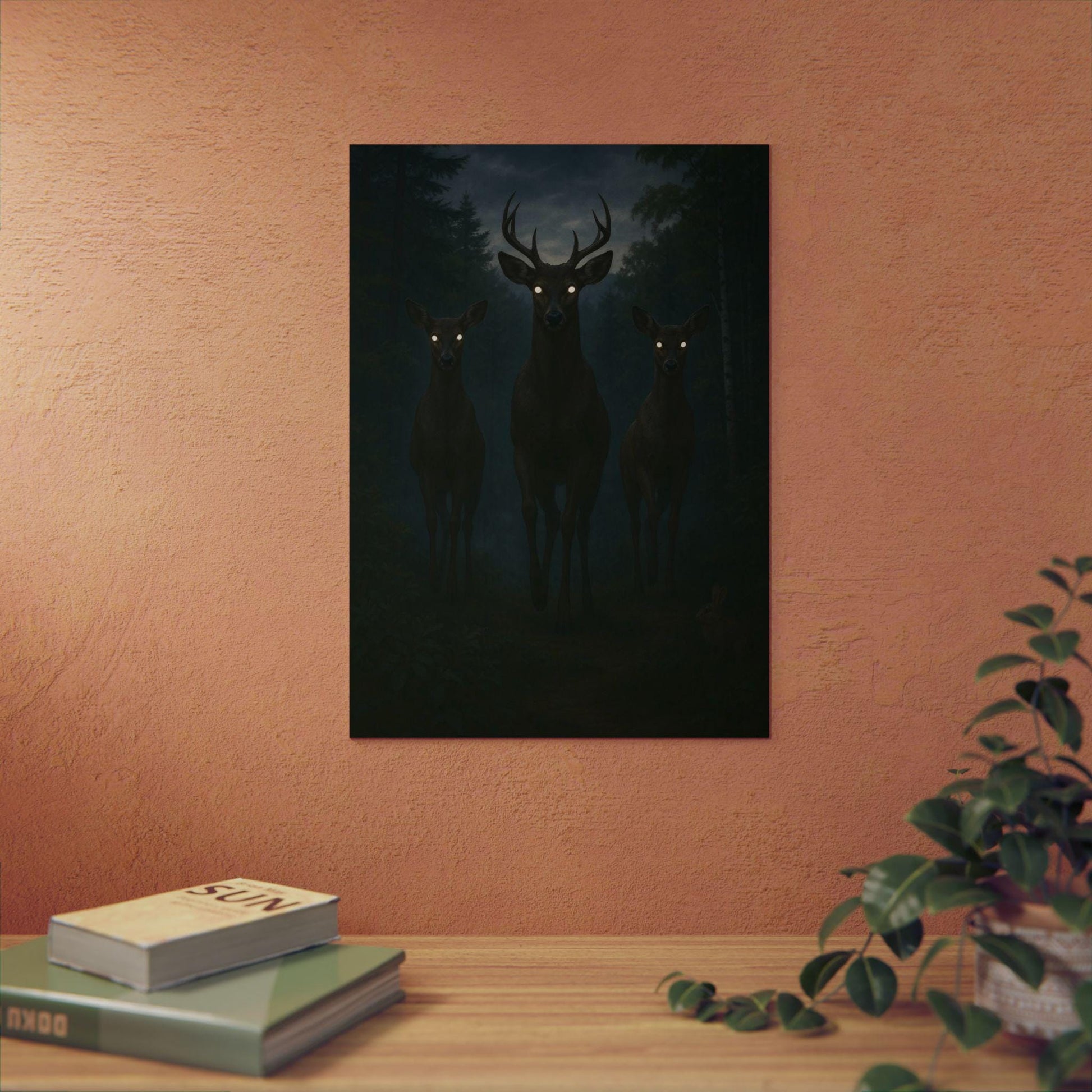 Mystical Deer Wall Art, Aluminum Composite Panels, Home Decor, Wildlife Art, Nature Lover Gift, Forest Wall Decor, Unique Artwork