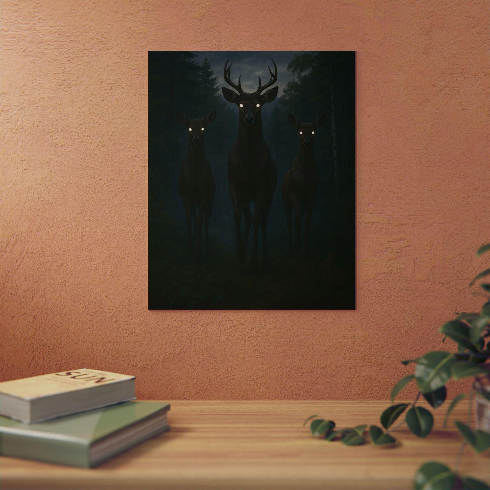 Mystical Deer Wall Art, Aluminum Composite Panels, Home Decor, Wildlife Art, Nature Lover Gift, Forest Wall Decor, Unique Artwork
