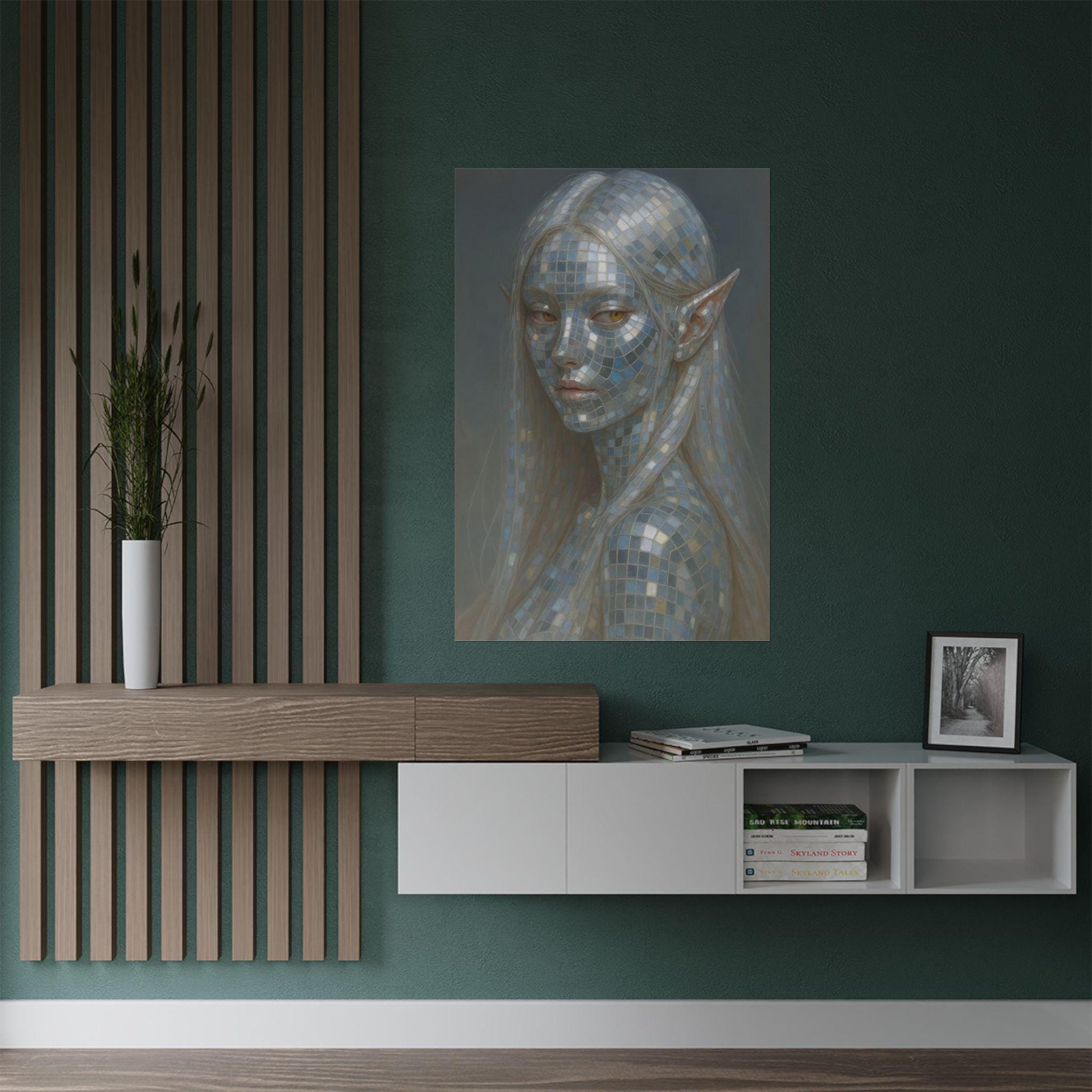 Enchanting Satin Posters, Ethereal Art Print, Decor Wall Art, Fantasy Home Decor, Unique Gift for Art Lovers