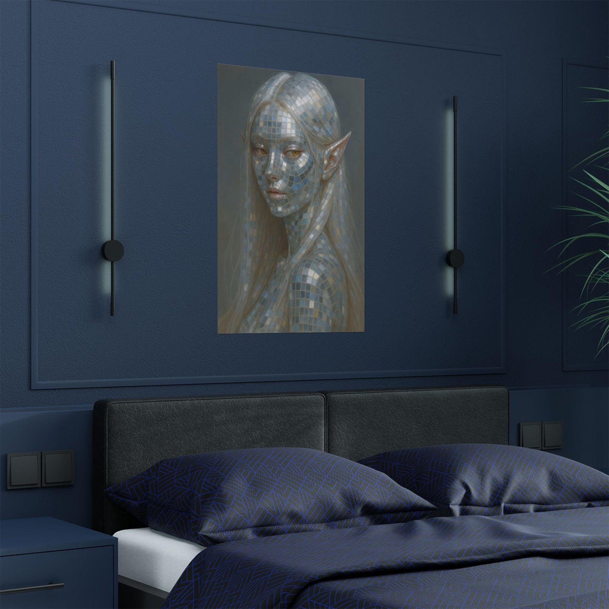 Enchanting Satin Posters, Ethereal Art Print, Decor Wall Art, Fantasy Home Decor, Unique Gift for Art Lovers