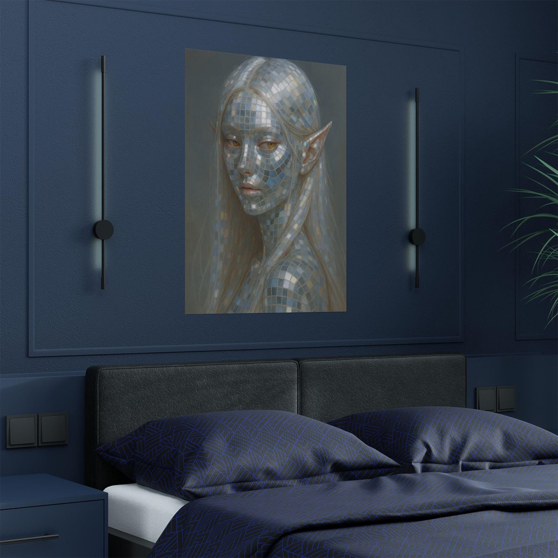 Enchanting Satin Posters, Ethereal Art Print, Decor Wall Art, Fantasy Home Decor, Unique Gift for Art Lovers