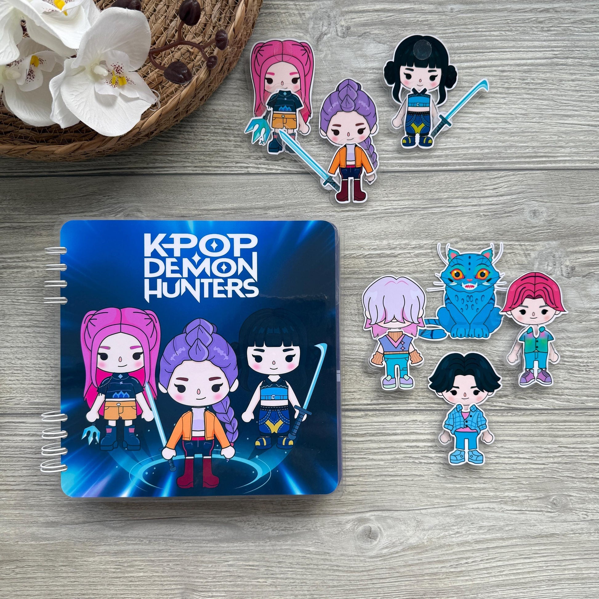Kpop Demon Hunters Busy Book | Kpop Demon Hunter Quiet Book | Demon Hunter Kpop Toy | Demon Hunters Toddler Busy Book | Kpop Kids Activity