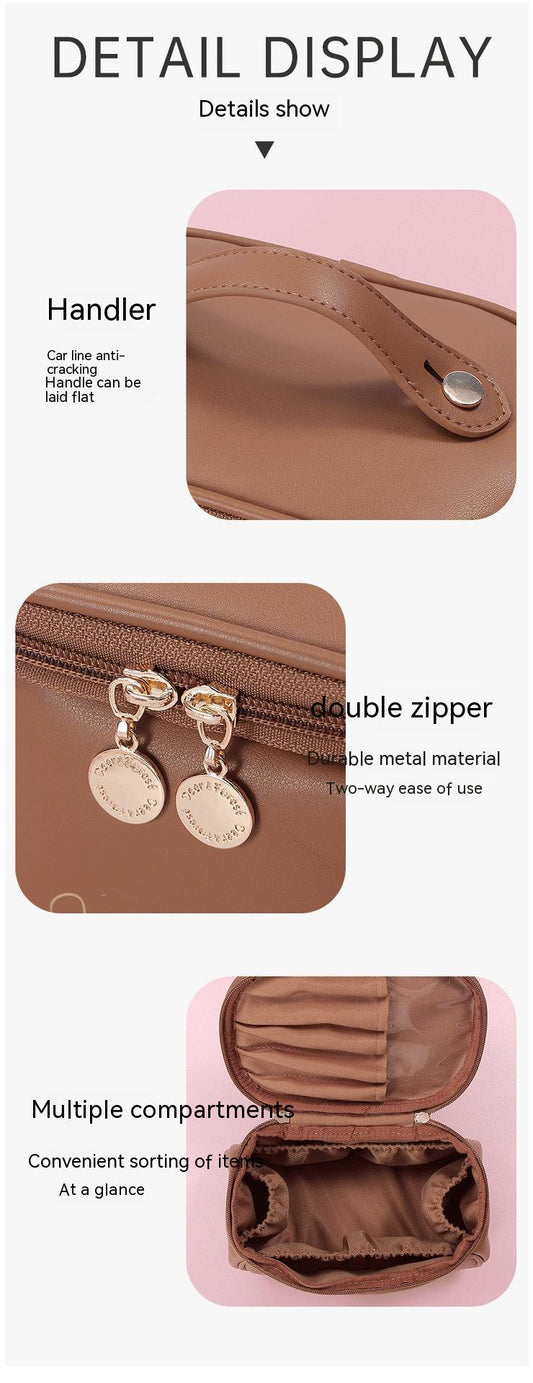 Makeup Bag Large Capacity | Portable Travel Cosmetic Toiletry Organizer | Women’s Storage Case