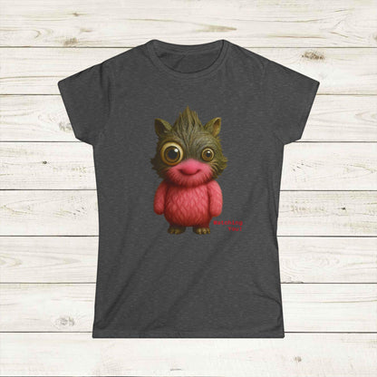 Cute Monster Women's Softstyle Tee - Quirky Graphic Tee, Gift for Her, Casual Wear, Fun Style, Birthday Gift