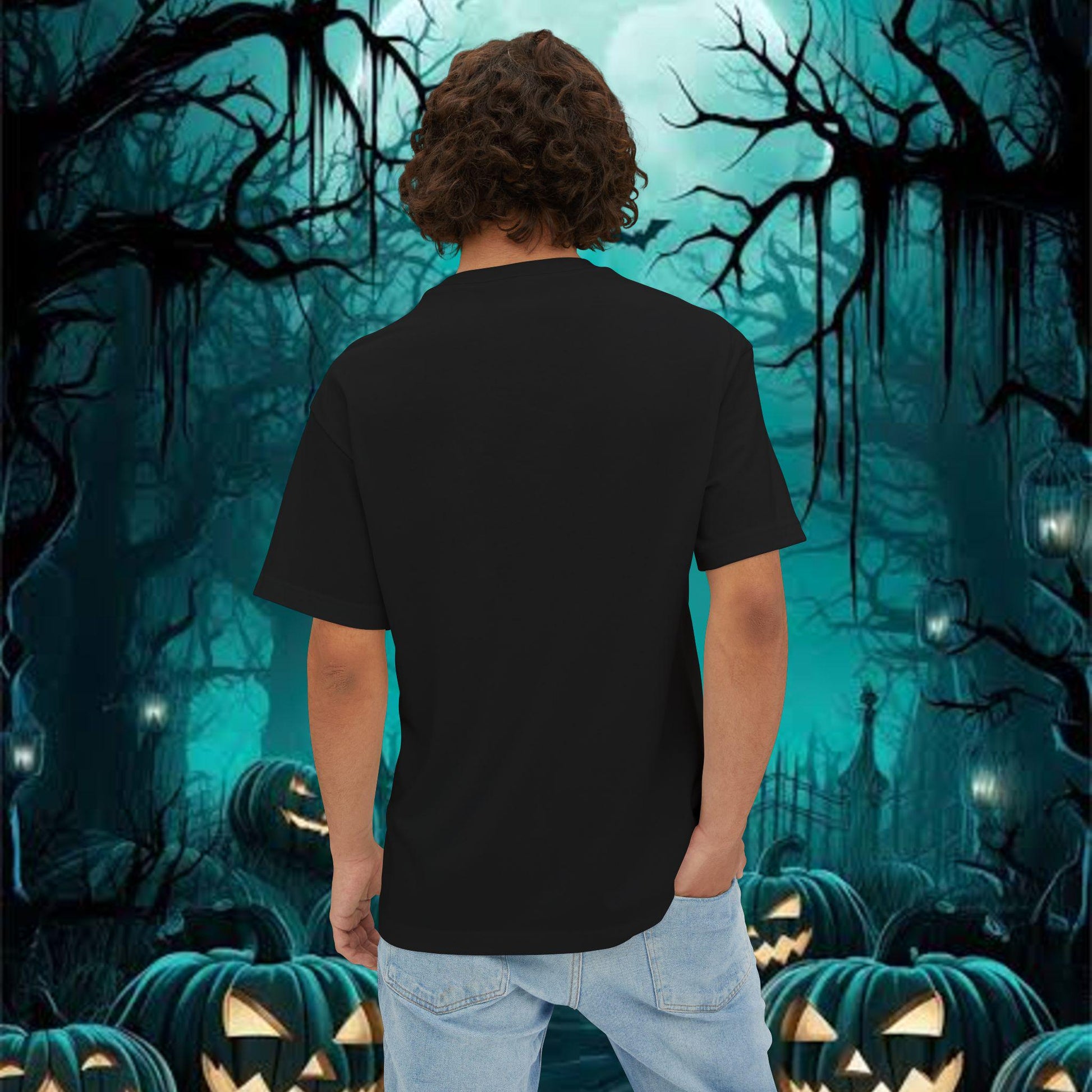 Halloween Pumpkin Graphic Tee, Unisex Boxy T-Shirt, Fall Fashion, Casual Halloween Outfit, Cozy Tee for Celebrations