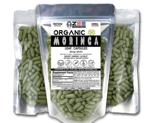 Organic Moringa Capsules - 1800Mg per Serving of Natural Pure Moringa Leaf